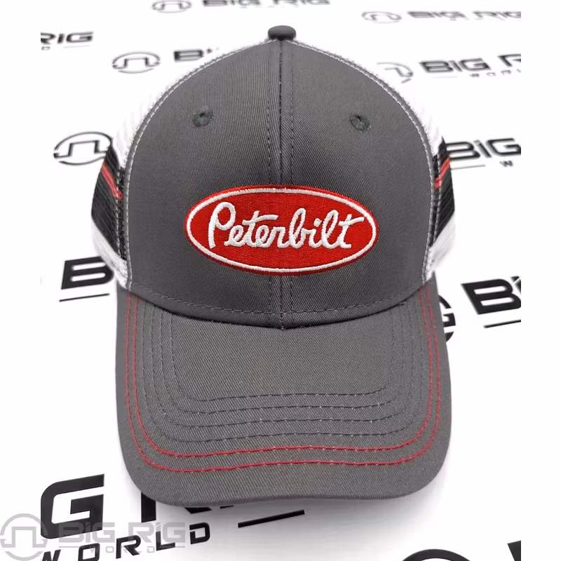 Black Striped Peterbilt Trucker Hat 1303416-00 - Peterbilt