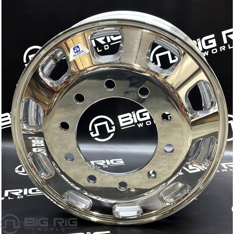 Kenworth OEM Stylized Wheel - 22.5 x 8.25 - 10 Hole - Mirror Polish Outside Only 88U691 - Alcoa