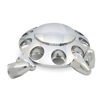 Chrome ABS Plastic Front Axle Cover Kit THUB-FRP112 - Trux Accessories