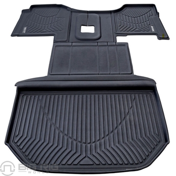 Floor Mat - (2013-2020) Peterbilt 579 Mid Roof Precision Fit - Manual Transmission 55647 - Redline Floormats