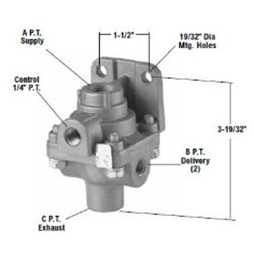 LQ - 2 Limiting And Quick Release Valve 229507 - Bendix