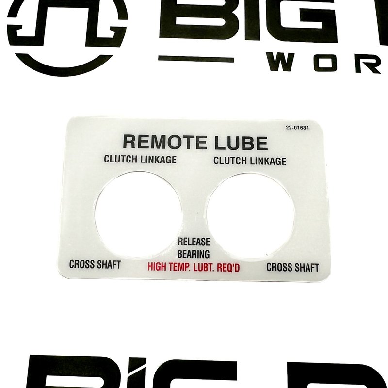 Decal - Remote Lube 22-01684 - Paccar