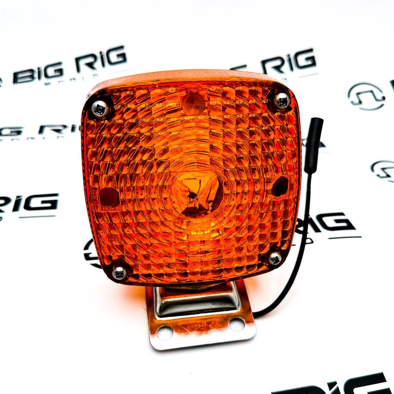 Turn Signal Lamp, Horizontal Mount, Pedestal, Dual Face, Yellow, 1 Bulb, Signal-Stat 956AA - Truck Lite