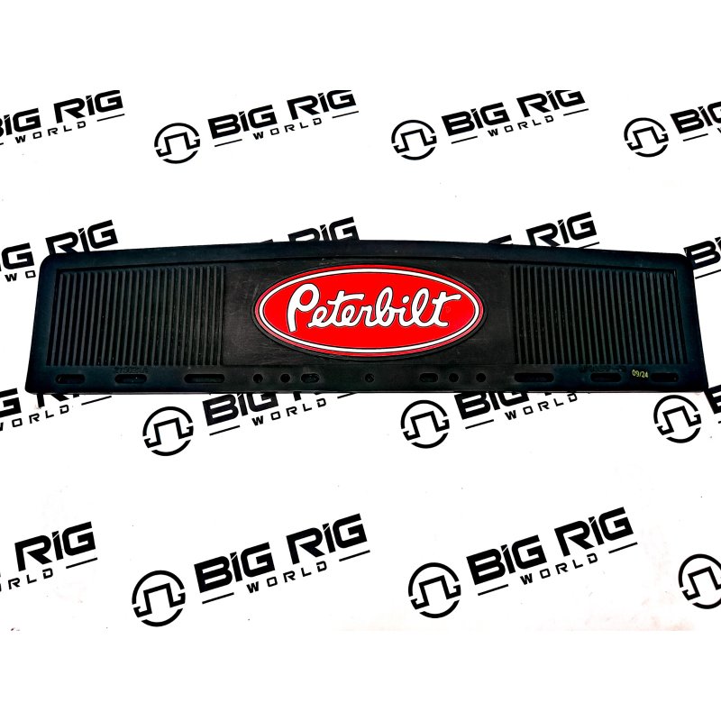 Mudflap - QTR Fenders 6X24 BLK/RED MF0005P-FG - Peterbilt