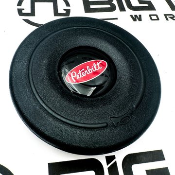 Button - Horn W/PB Black Emblem S56-6050 - Peterbilt