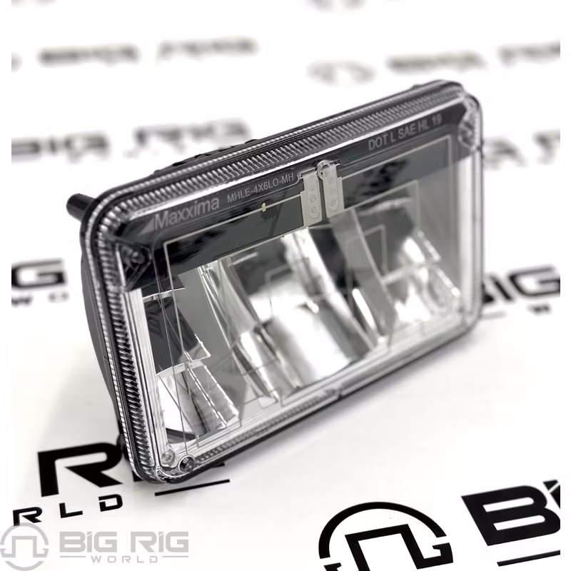 4X6 LED Head Lamp LOW BEAM With MaxxHeat Heated Lens MHLE-4X6LO-MH - Maxxima