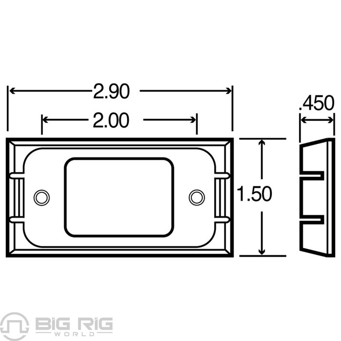 15 Series Adapter Mount Kit, Gray 15404 - Truck Lite