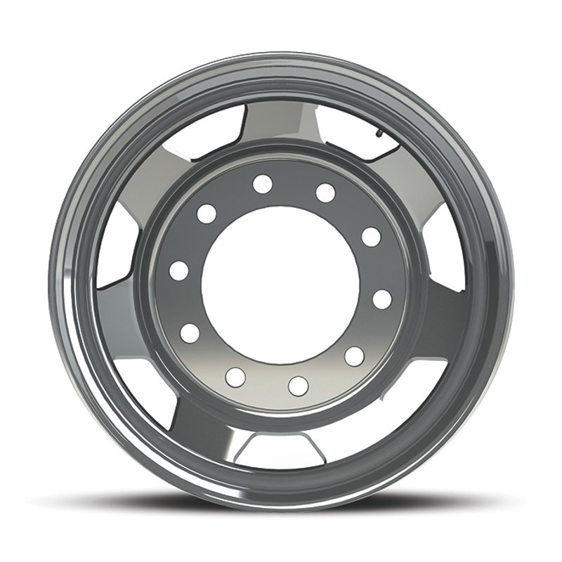 Kenworth OEM Stylized Wheel - 22.5 x 8.25 - 7 Hole - Mirror Polish Inside Only 88U682 - Alcoa