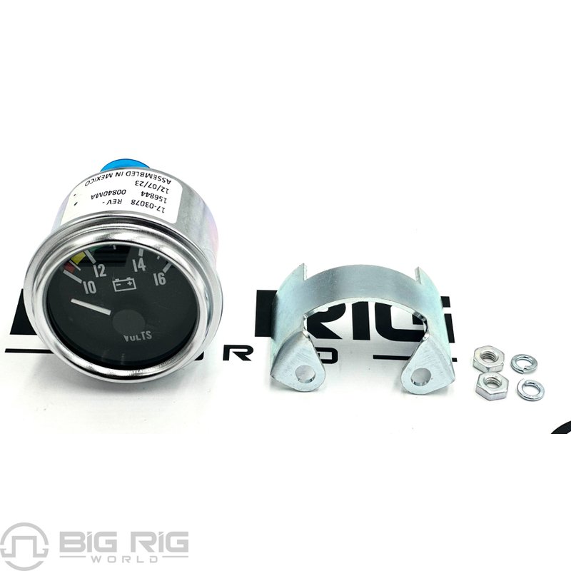 Gauge - Volt Meter - Chrome Bezel 17-03078 - Peterbilt