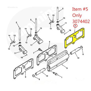 Cam Follower Housing Gasket 3074402 - Cummins