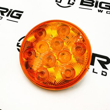 LED Signal Stat F/P/T 4-inch Round 10 Diode Lamp, Amber 4058A - Truck Lite