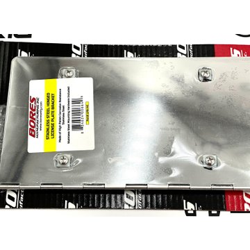License Plate Hanger - 430 -Stainless Steel LP8-14E - Bores Manufacturing