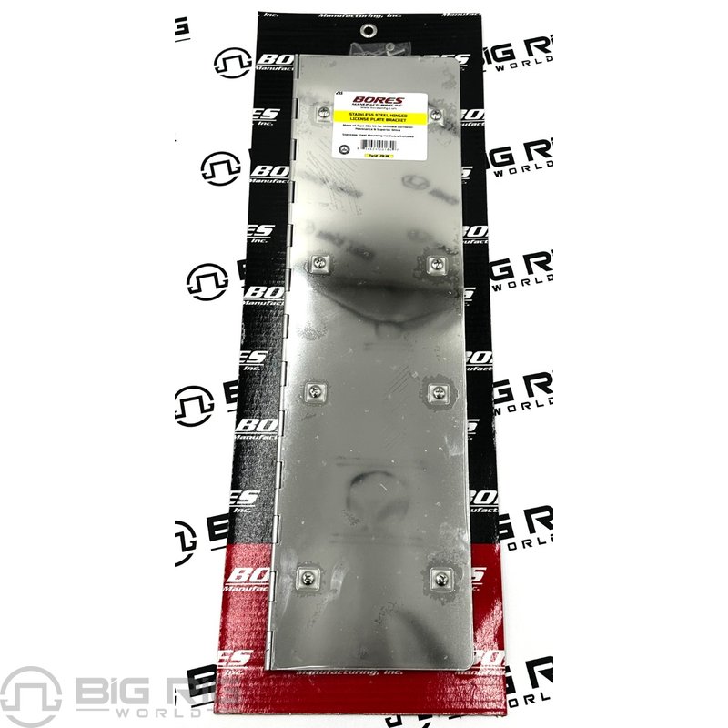 License Plate Hanger, Two Plate - 304 - Stainless Steel LP8-28 - Bores Manufacturing