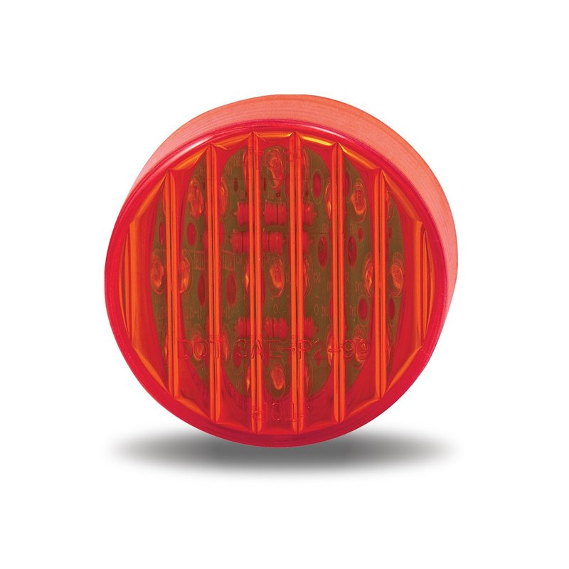 2.5 In. Red Ribbed LED Marker Light (13 Diodes) TLED-2HR - Trux Accessories