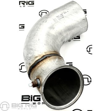 Multi-Bend Exhaust Pipe Aluminized Steel 5in FLG/OD M66-1007 - Paccar