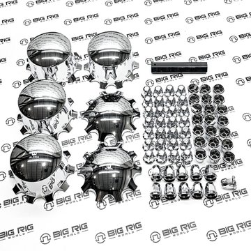 Alcoa Chrome Multi-Piece Front and Dual Rear Axle Kit 076185-077185K2T - Alcoa