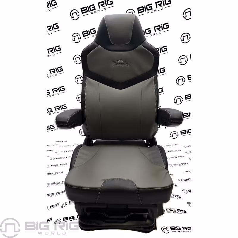 Pinnacle Seat Two Tone (Black on Gray Leather) w/ Armrests, Heat & Massage 187300MWO665 - Seats Inc.
