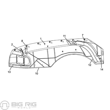 Fender Assembly, RH K146-1314R - Kenworth