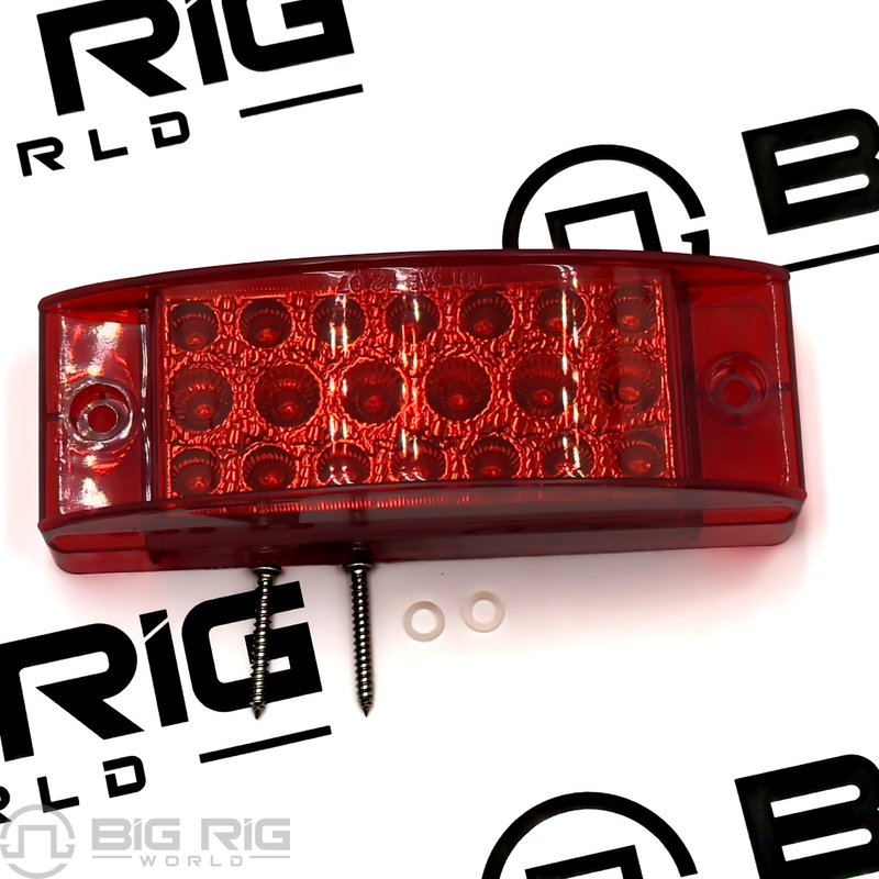 Red Rectangular LED Marker Light 2x6 In. (20 Diodes) TLED-2X6R - Trux Accessories