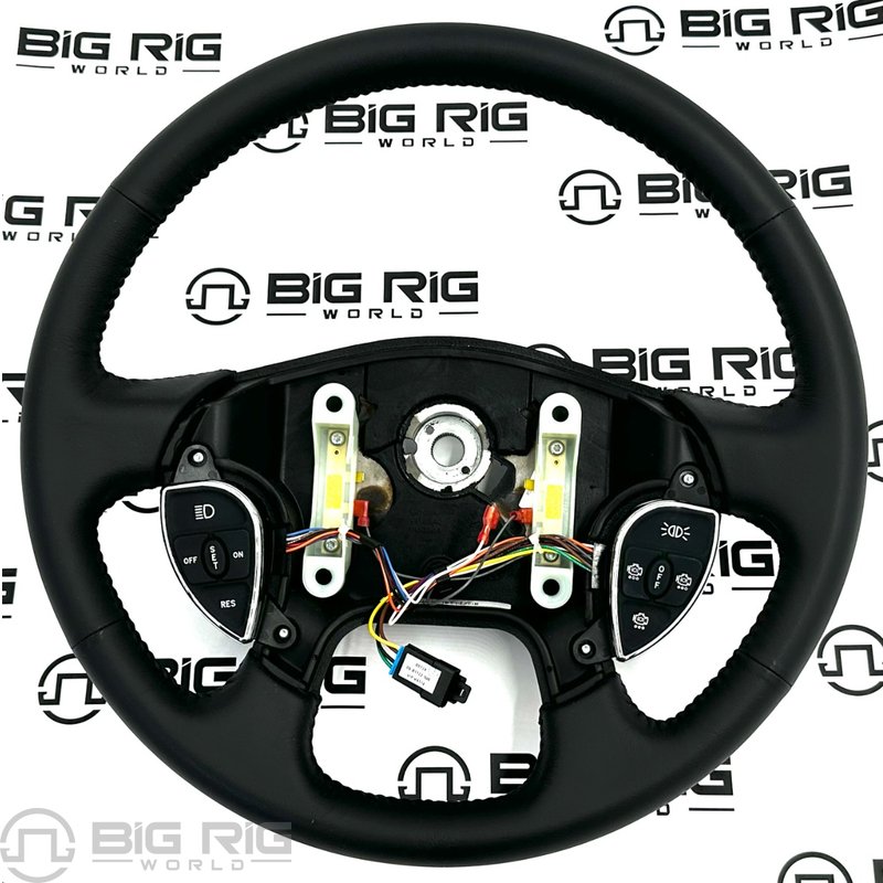 Steering Wheel 18-in V4, Leather Rim with Switches S91-1012-200 - VIP
