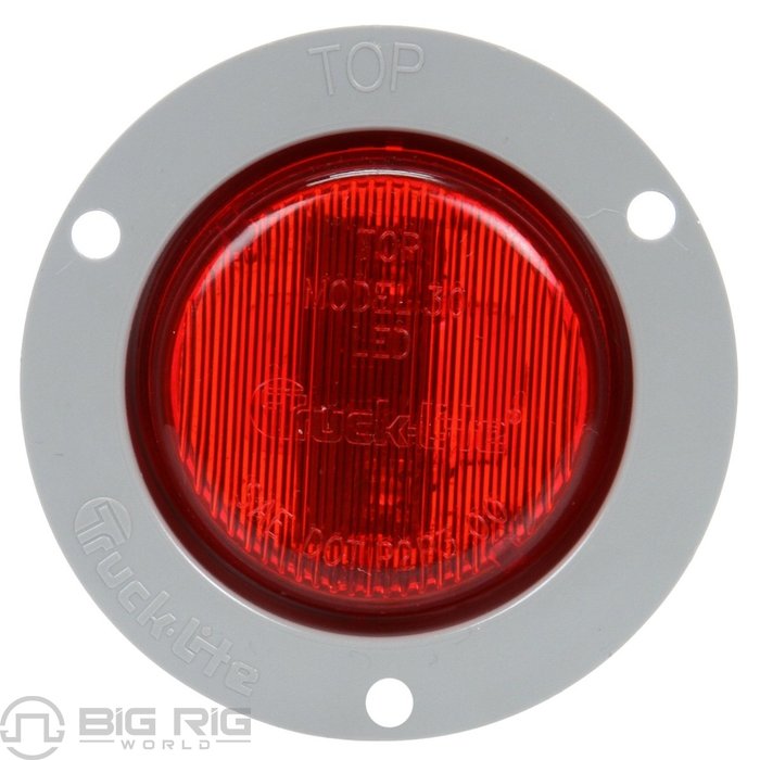 LED 30 Series Low Profile Lamp And Gray Flange 30272R - Truck Lite