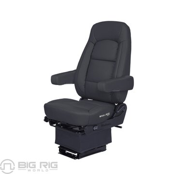 Wide Ride Core, HiPro Draped Suspension, Hi Back, Black Ultra-Leather, W/Arms 5B09071-900 - Bostrom Seating