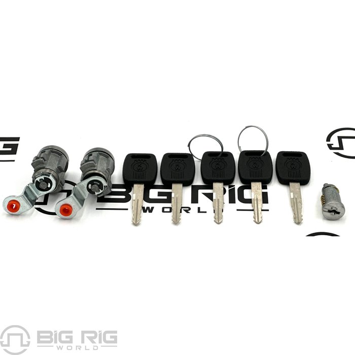 Lock kit - KW, 5 Keys / 2 Door/Ignition Cylinder, Random R56-1170-15B100000 - Kenworth