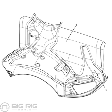 Fender Assy-W/Headlamp Reinforcement LH L29-1136-100 - Kenworth