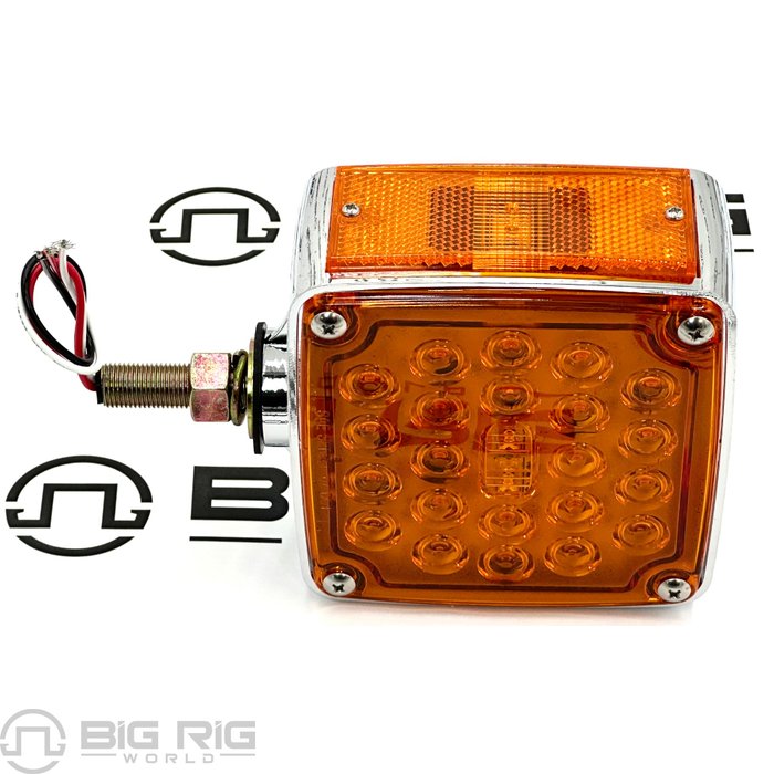 Signal- Stat LED Square Ped,RH Red/Amber 2756 - Truck Lite