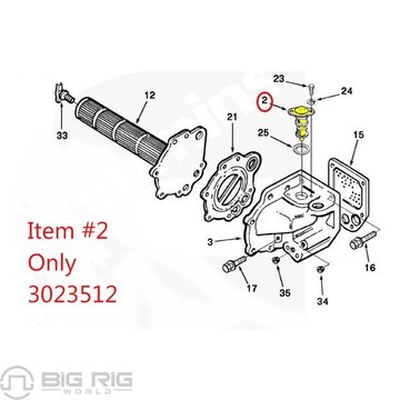 Bypass Valve - Lubricating Oil Cooler 3023512 - Cummins