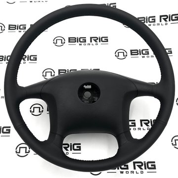 Steering Wheel, Black, 450mm, Leather A14-15697-001 - Freightliner