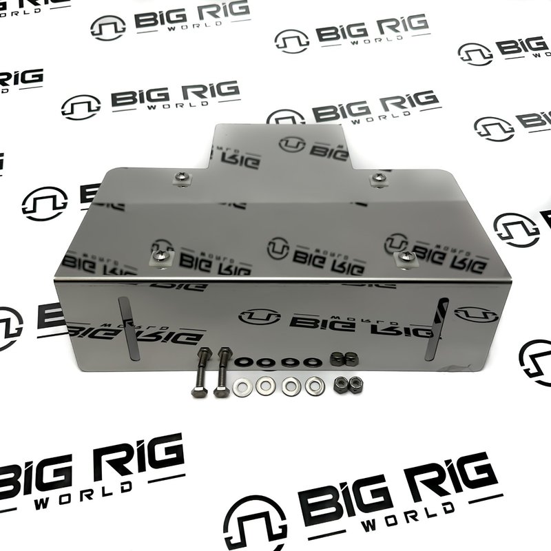 Flanged License Plate Holder - HUT Sticker - One Place 304 Stainless Steel LP14-14 - Bores Manufacturing