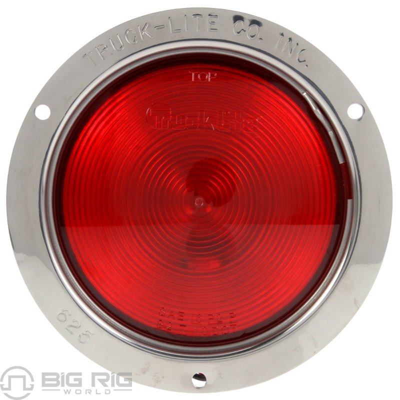 80 Series Red Stop/Turn/Tail Light W/Polished SS Flange 80336R - Truck Lite