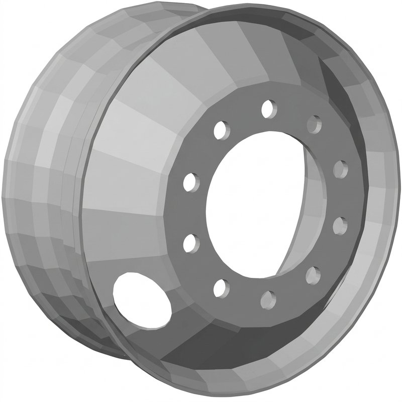 Wheel - Steel 22.5x8.25 Hub Piloted, Two Hole, Black 51408PKBLK21 - Accuride
