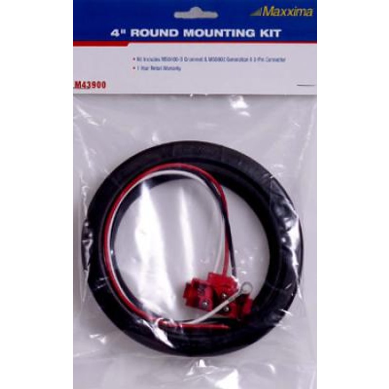 4 In. Round Mounting Kit Grommet & Connector M43900 - Maxxima