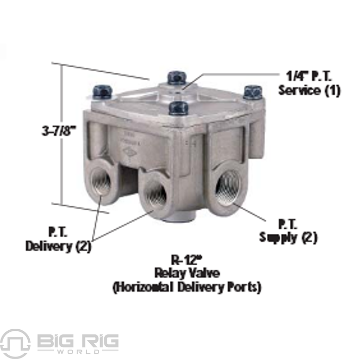 Relay Valve Horizontal Delivery Ports 103009 - Bendix