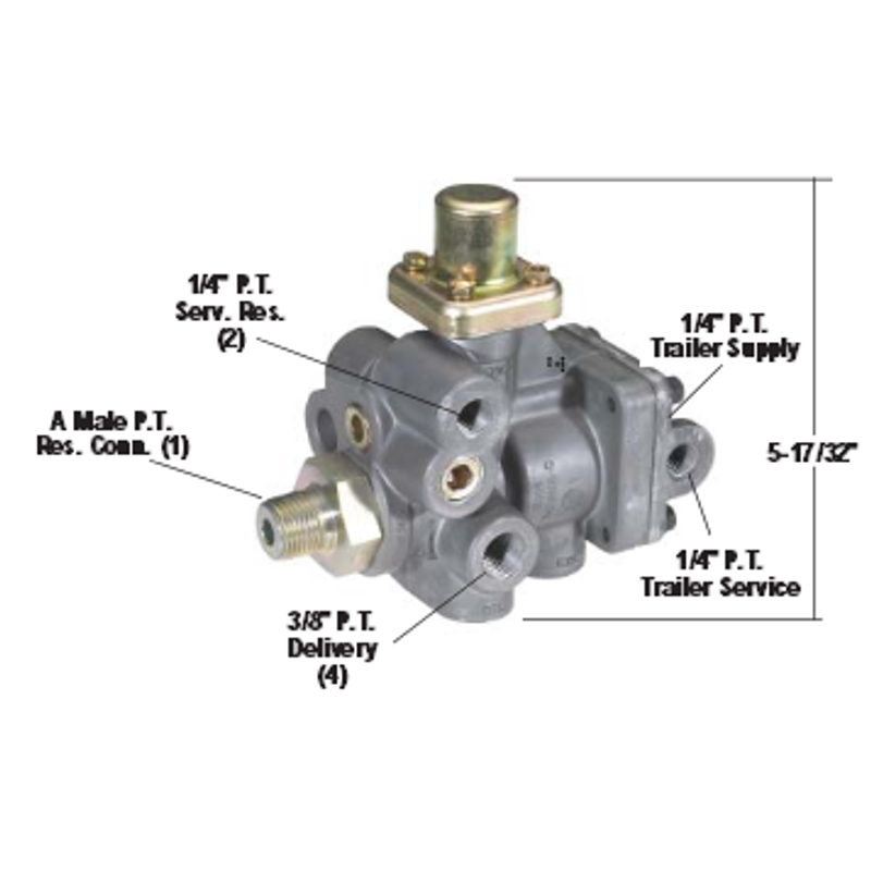 SR-2 Trailer Spring Brake Valve K033217 - Bendix