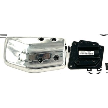 Mirror Clamp Cover, Polished, Aluminum, RH R22-6026-001R - Peterbilt