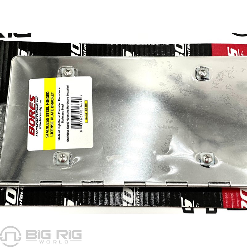 License Plate Hanger - 430 -Stainless Steel LP8-14E - Bores Manufacturing