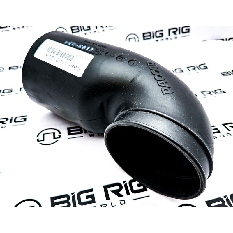 90-Degree Molded Rubber Air Intake Pipe with Logo D66-1103-254 - Paccar