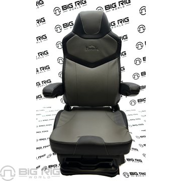 Pinnacle Seat Two Tone (Black on Gray Leather) w/ Armrests, Heat & Massage 187300MWO665 - Seats Inc.