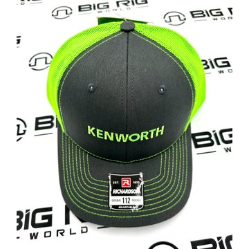 Neon Green & Charcoal Trucker Hat 1445073-00 - Kenworth