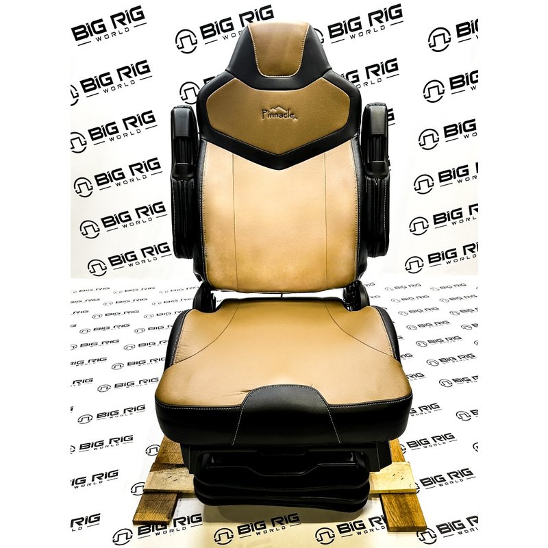 Pinnacle Seat (Black on Brown Leather) w/ Armrest 187300MW663 - Seats Inc.