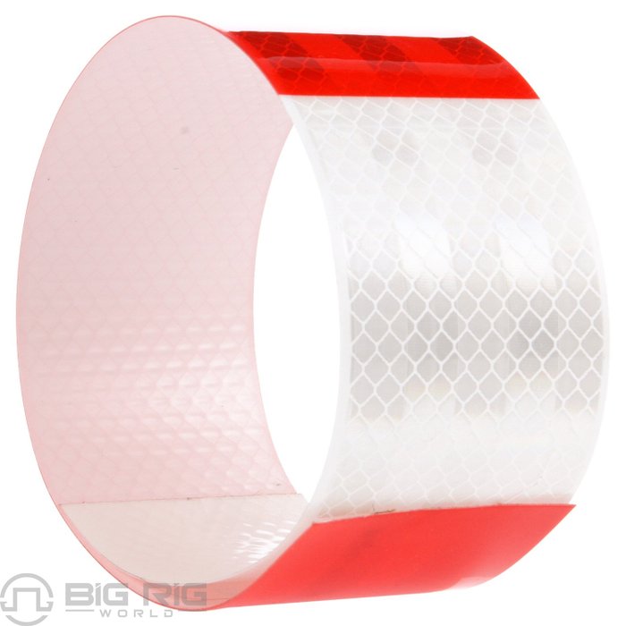 Reflective Tape Strip 2-inch x 18-inch, Red/Wht 98104 - Truck Lite