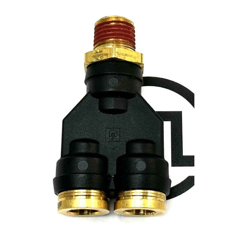Connector - Y, PTC, .25MPT, .38NT, .38NT 23-14400-000 - Freightliner