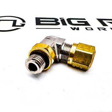 Elbow Fitting - 90-degree M12 x 1.5 to 3/8-inch, Nickel-Plated 23-13499-002 - Freightliner