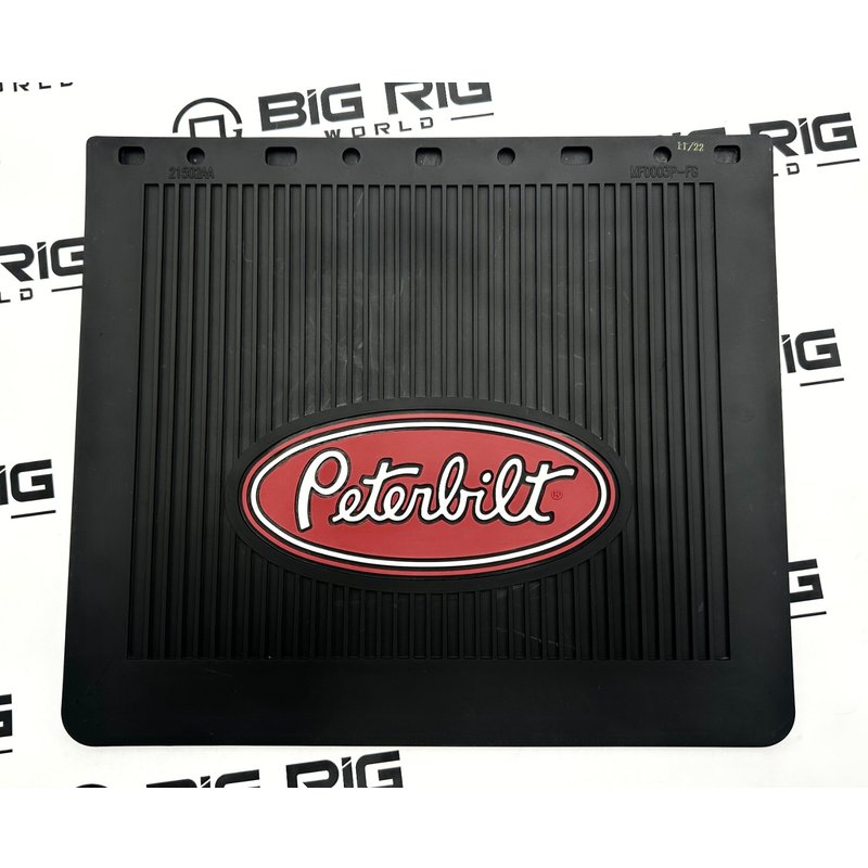 Mud Flap - Fender Front 14X16 BLK/RED MF0003P-FG - Peterbilt