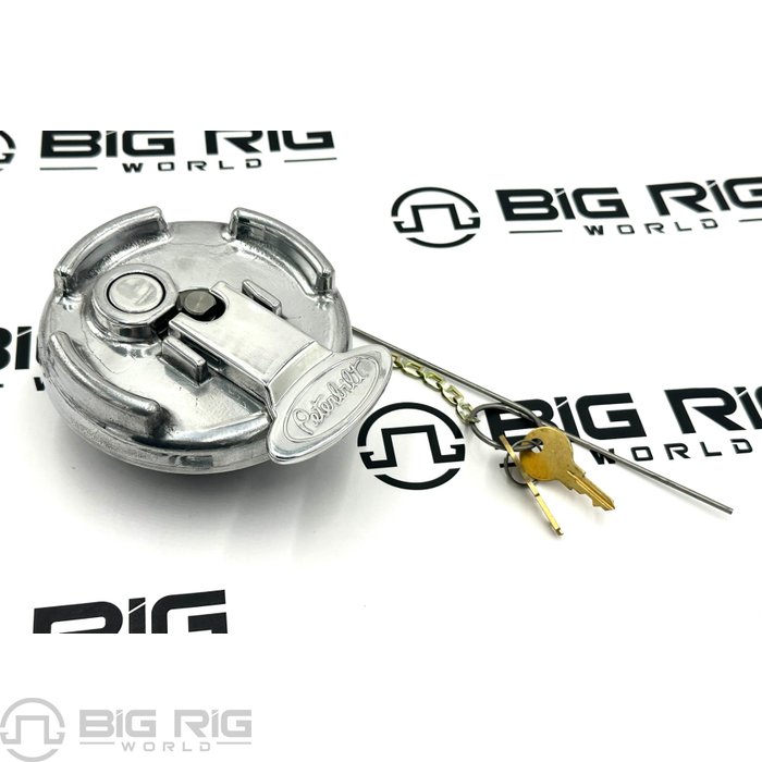 Cap - Fuel Locking W/PB Logo Polished 11-04859-200P - Peterbilt