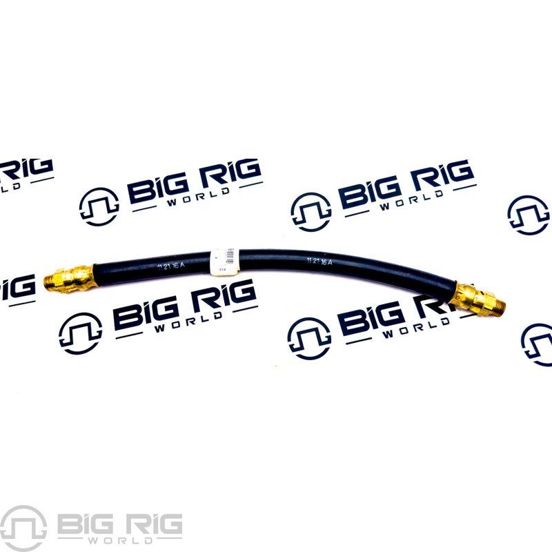 1/2-inch Air Brake Hose Assembly 18-inch with 3/8-inch Swivel Fittings 454018 - Tramec Sloan