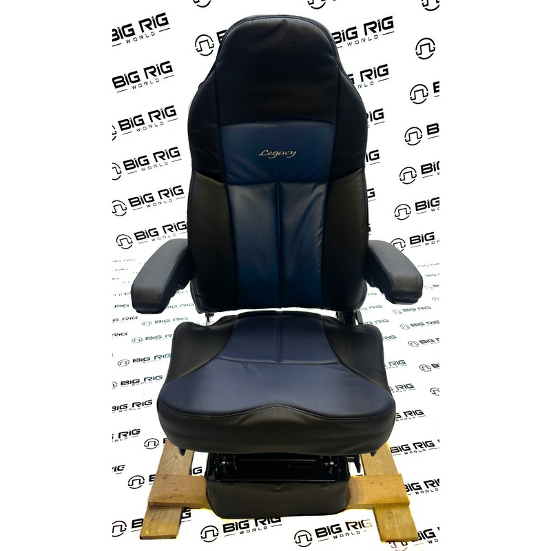 Legacy LO Seat Two Tone (Black and Blue Leather) w/ Armrests 188321MW1162 - Seats Inc.